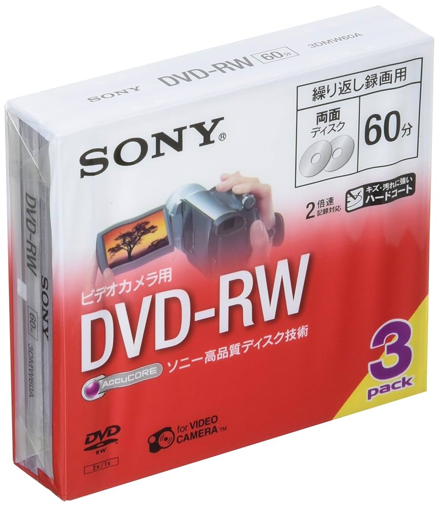 (未使用･未開封品)　SONY ビデオカメラ用DVD-RW(8cm) 3枚パック 3DMW60A gsx453j Amazon.co.jp: SONY ビデオカメラ用DVD-RW(8cm) 3枚パック